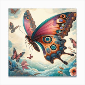 Surreal Butterfly Fantasy Painting Canvas Print