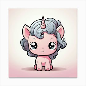 Cute Unicorn 62 Canvas Print