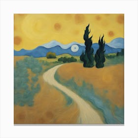 Road To The Moon Canvas Print