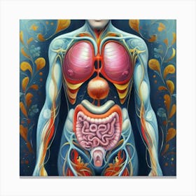 Organs Of The Human Body Canvas Print