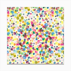 Color Drops Square Canvas Print