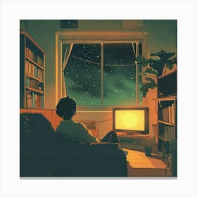 Tv Room 1 Canvas Print