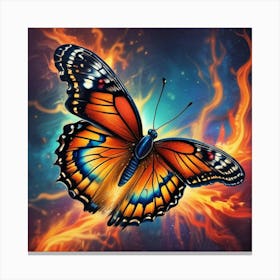 Butterfly On Fire 2 Canvas Print