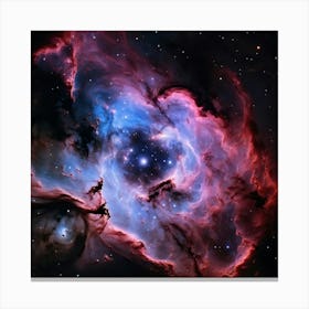 A Galaxy Of Hues Blending Forming A Celestial Pink Nebula Radiant In Cosmic Space Captured As If (5) Canvas Print