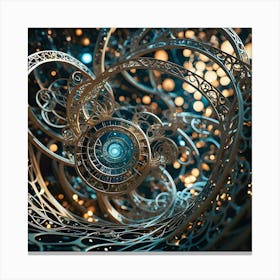 Genius, Madness, Time And Space 28 Canvas Print