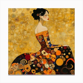 Klimt - Lady In Gold 2 Canvas Print