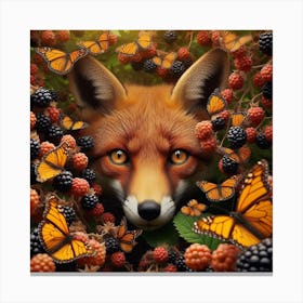 Blackberry Fox Canvas Print