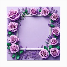 Frame With Roses 5 Canvas Print