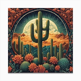 Cactus Desert 1 Canvas Print