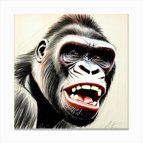 Gorilla Drawing 1 Canvas Print