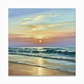 Sunset On The Beach 1 Canvas Print