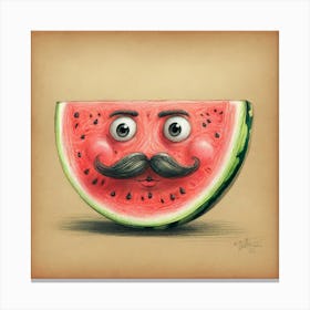 Watermelon Face 5 Canvas Print