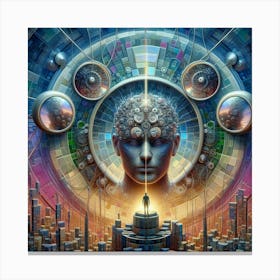 Futuristic Cityscape Canvas Print