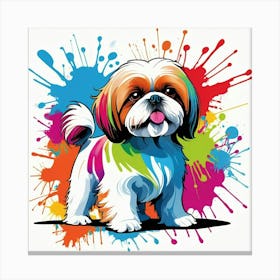 Graffiti Shih Tzu 3 Canvas Print