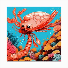 Crab In The Sea 3 Canvas Print