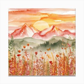 Sunset In The Mountains 8 Canvas Print