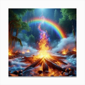 Rainbow In The Forest 3 Canvas Print