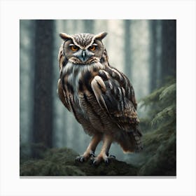 Owl In The Forest 63 Canvas Print