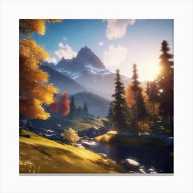 Autumn In The Mountains 48 Canvas Print