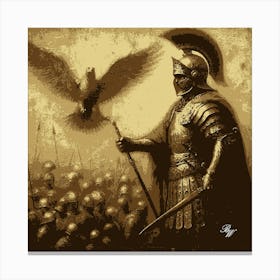 Golden Knight In Full Armor 3 Copy Canvas Print