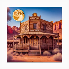 Town In The Desert Canvas Print