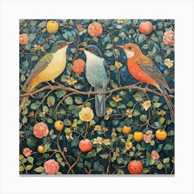 Birds In A Tree Art 2 Canvas Print