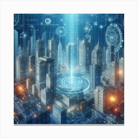 Futuristic City 1 Canvas Print