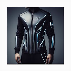 Man In A Futuristic Jacket Canvas Print