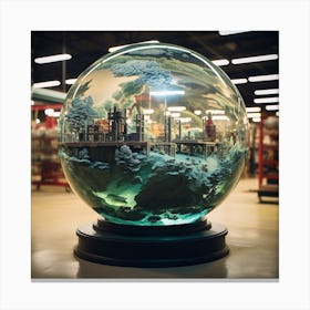 Snow Globe City Canvas Print