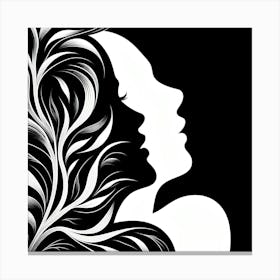 Silhouette Of A Woman 12 Canvas Print