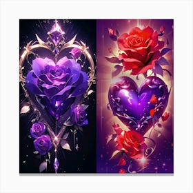 Heart Of Roses Canvas Print