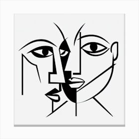 Portrait Of A Man And Woman Canvas Print