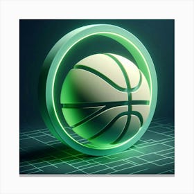 Basketball Game Logo Canvas Print