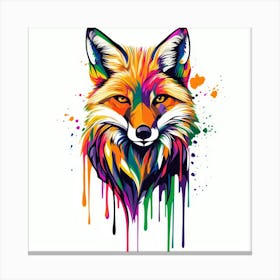 Fox Painting Canvas Print