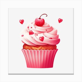 Cupcake With Cherry 12 Canvas Print