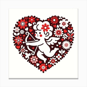 Cupid With Bow And Arrow Canvas Print