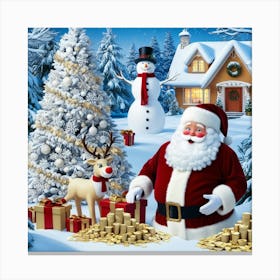 Christmas Santa 5 Canvas Print