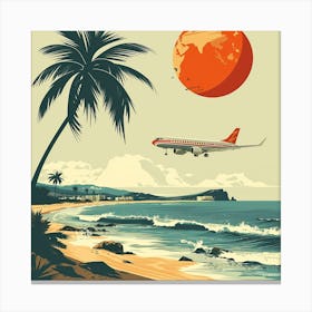 Retro Travel Poster Canvas Print