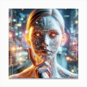 Futuristic Woman 32 Canvas Print