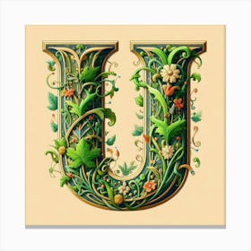 Letter U 1 Canvas Print