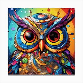 Colorful Owl 1 Canvas Print