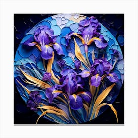 Purple Irises 13 Canvas Print