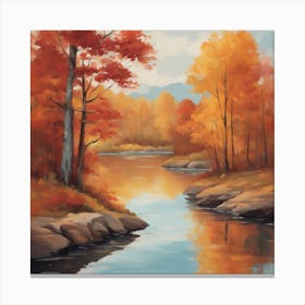 Autumn By The River Canvas Print