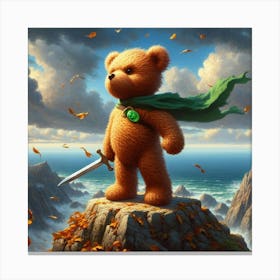 Teddy Bear With Sword 1 Canvas Print