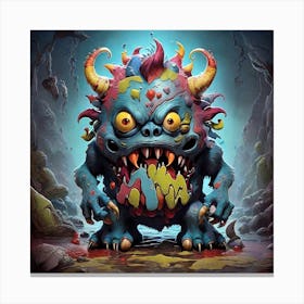 Monster art print Canvas Print