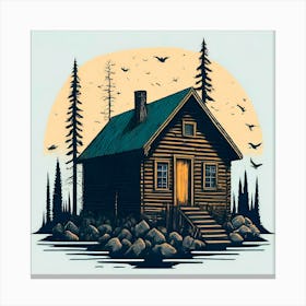 Cabin In The Woods 6 Canvas Print