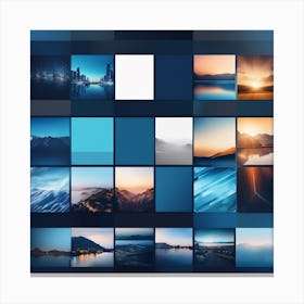 Abstract Blue Sky Canvas Print