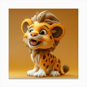 Cartoon Lion Canvas Print