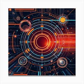 Retro Futuristic Elements,Retro Futuristic Background,Retro Futuristic Templates (89) Canvas Print