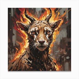 Fire Tiger Canvas Print